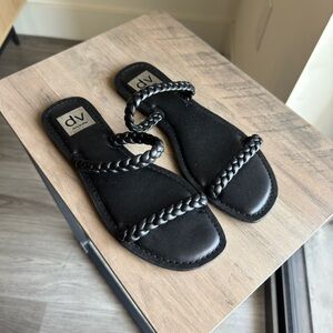 Dolce Vita Black Braided Sandals